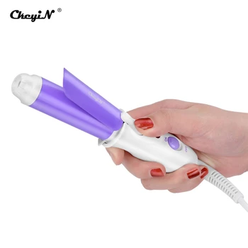 

CkeyiN High Quality Hot Curling iron Mini Design Travel Use Ceramic coating Hair Curling Tongs Fashion Styling Tools EU US Plug