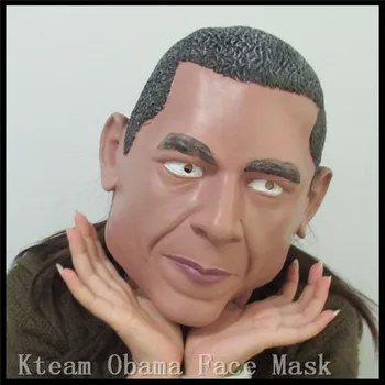 

Free shipping U.S. President Barack Obama Mask Natural Latex Ecology Masquerade Halloween Christmas Party Presidential Man Mask