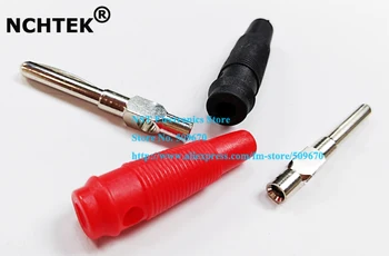 

NCHTEK 4MM Brass Solderless Banana Plug Jack Red Black Test Adapter/Free Shipping/25Pair(50PCS)