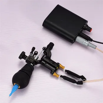 

new Pointer type Dual Mini Tattoo Machine Power Supply For Tattoo Machine Foot Pedal US plug #0329 BB
