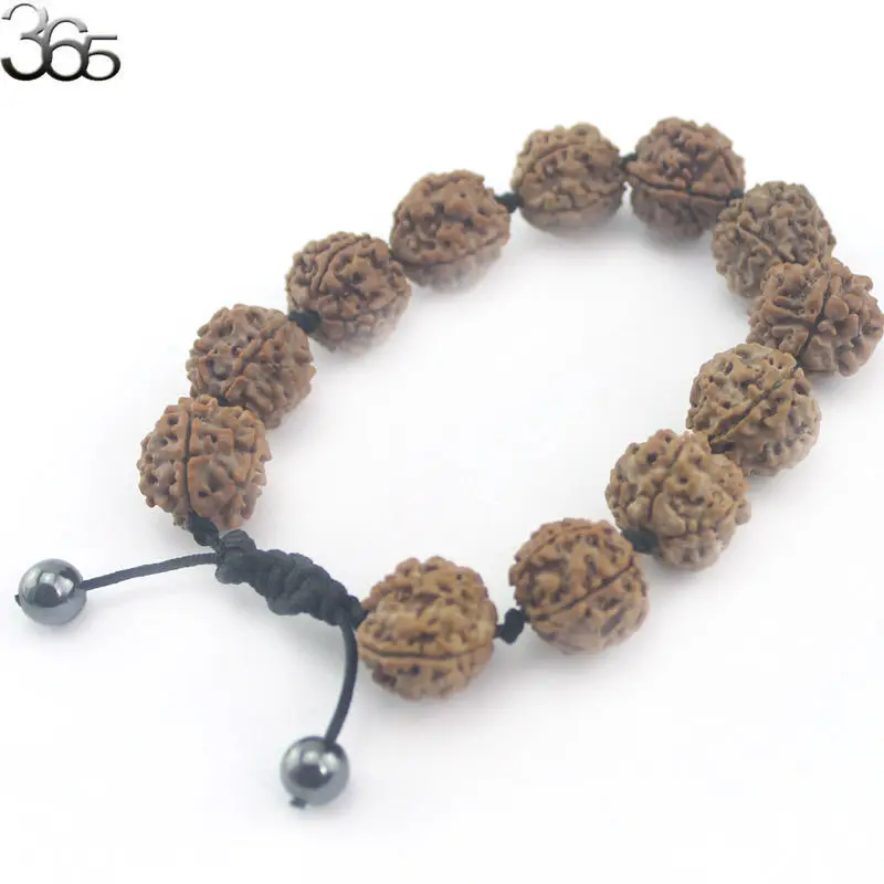 #*Cheap Free Sgipping 16 18mm Natural Prayer Nepal King Kong Pu Tizi Beads 12 Pcs Knot Adjustable Bracelet