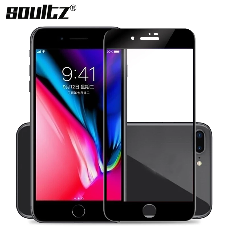 Soultz Full Cover Screen Protector For iPhone 8 / 8 Plus Tempered Glass