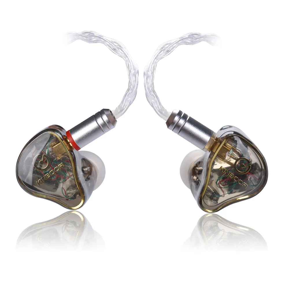 

KINBOOFI MK5 5BA Balanced Armature In Ear Earphone HIFI Monitoring Earphone Headplug MMCX Cable with Cooper facepanel CCA TRN