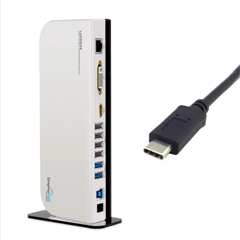 USB 3.0 Тип 3.1 C USB-C к Универсальная док-станция 7 порт концентратора и HDMI и VGA и LAN и аудио