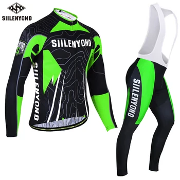 

SIILENYOND Winter Thermal Fleece Cycling Jerseys Set Maillot Ropa Ciclismo bicycling Maillot Culotte Wear Bike MTB Jerseys suits