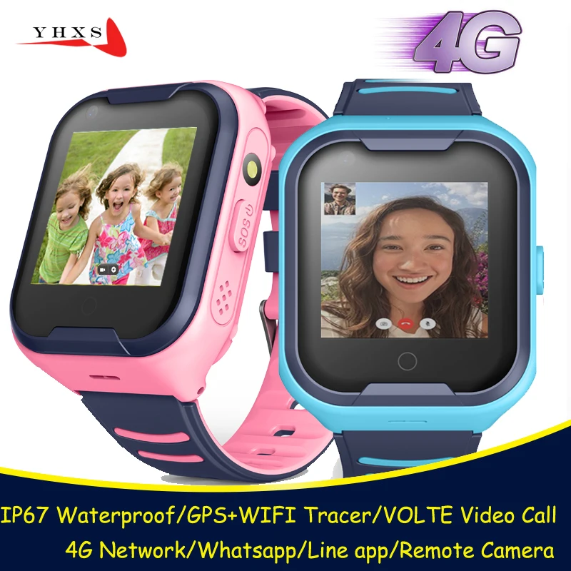 

IP67 Waterproof Smart 4G Remote Camera GPS WI-FI Kids Children Students Wristwatch SOS Video Call Monitor Tracker Location Watch