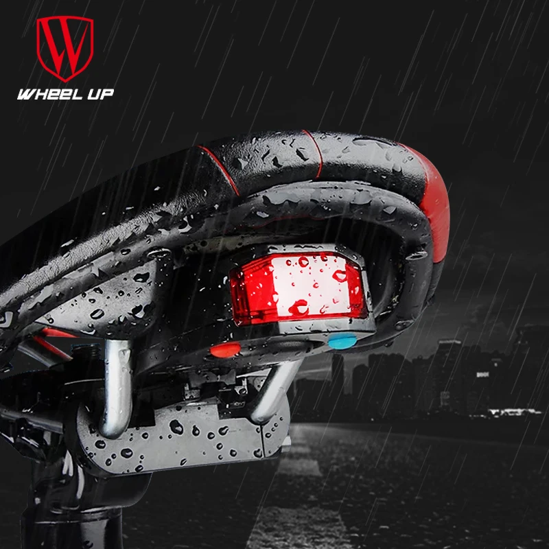 Cheap WHEEL UP Cycling Bike light Taillight Anti-theft LED Bicycle Rear Tail Light USB Intelligent Sensor Remote Control Alarm Lamp 1