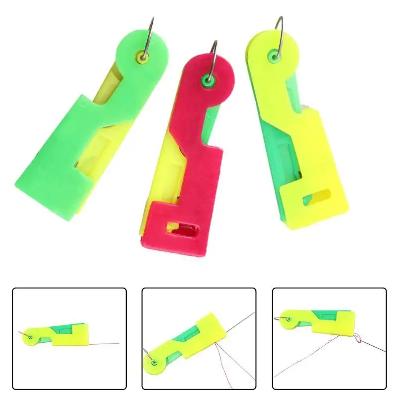 

2 Pcs Automatic Needle Threader Thread Helpful Elderly Guide Easy Use Sewing Machine Tool Accessories Random Color
