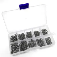 LEO 500 шт./компл. смешанный размер#3~ 12 высокоуглеродистой стали Карп набор рыболовных крючков с отверстием с розничной оригинальной коробкой джигггинг приманки