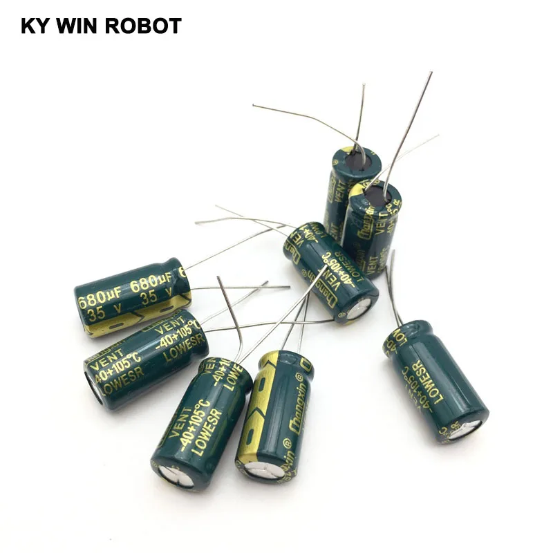 10 pcs Aluminum electrolytic capacitor 680 uF 35 V 10 * 20 mm frekuensi tinggi Radial Electrolytic kapasitor