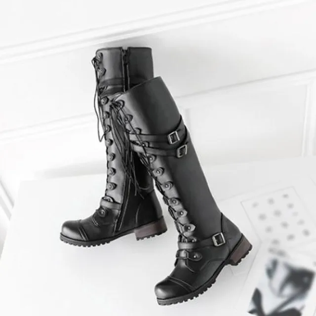 US $30.32 40% OFF|shoes Boots woman Steampunk Gothic Vintage Style Retro Boots Punk Buckle Military Combat boots women 2018Oct23 in Knee High Boots US $30.32 40% OFF|shoes Boots woman Steampunk Gothic Vintage Style Retro Boots Punk Buckle Military Combat boots women 2018Oct23 in Knee High Boots