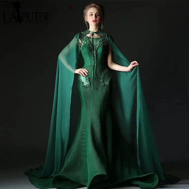 prom dress with shawl