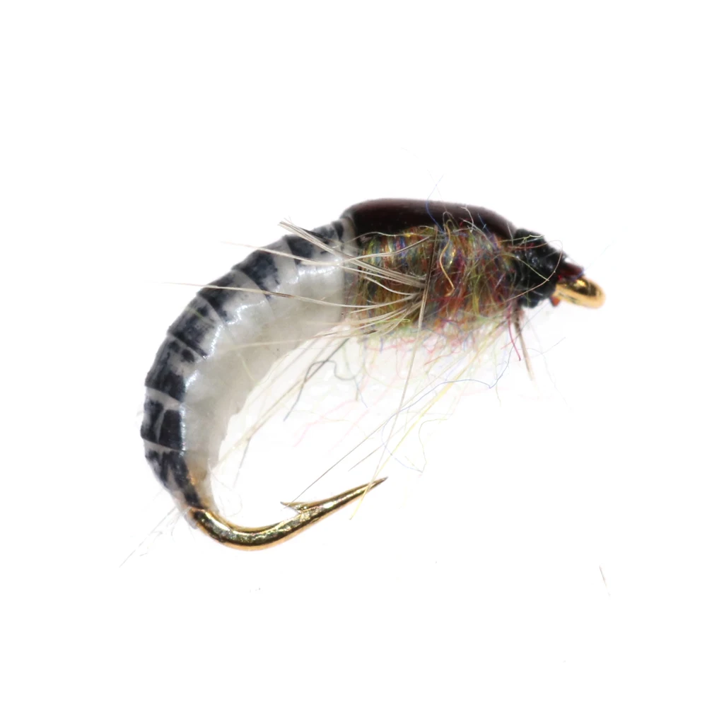 6PCS 12 Trout Fishing Realistic Nymph Scud Fly Nymphing Artificial
