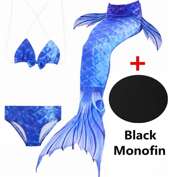Модный Купальник для девочек с хвостиками русалки и плавниками Monofin Flipper хвосты