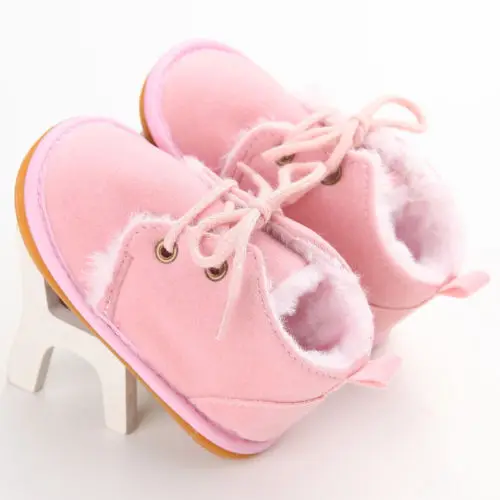 Противоскользящая обувь для ползунков для новорожденных девочек и мальчиков, теплые меховые вязаные мягкие зимние ботинки для малышей, Infantil, ботинки на мягкой подошве