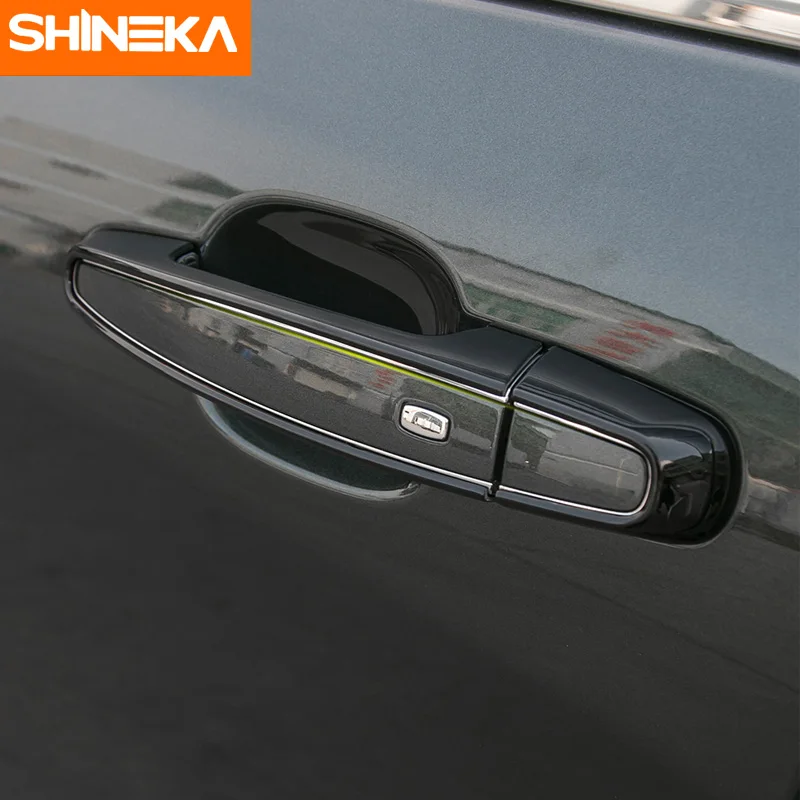  SHINEKA Car Styling Exterior Door Handle Cover Decorative Sticker Handles Trim for Chevrolet Equino