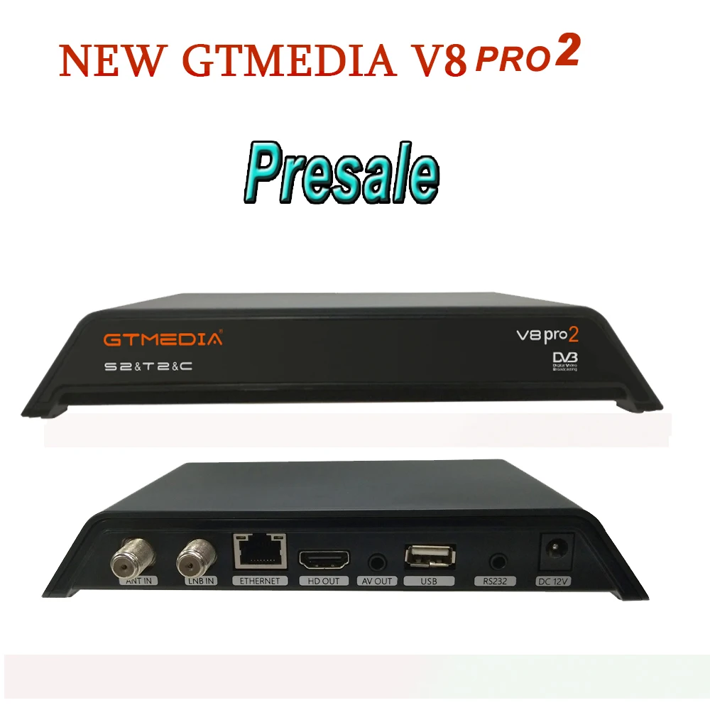 

2018 newest presale V8 pro2 IPTV Satellite Receiver with 1 year Europe Clines server Support DVB-S2/T2/C TV BOX For Spain Italy