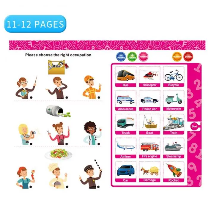 Для детей игрушки для младенцев детская обучающая книга английские буквы цифры умная логическая голосовая книга Обучающие электронные