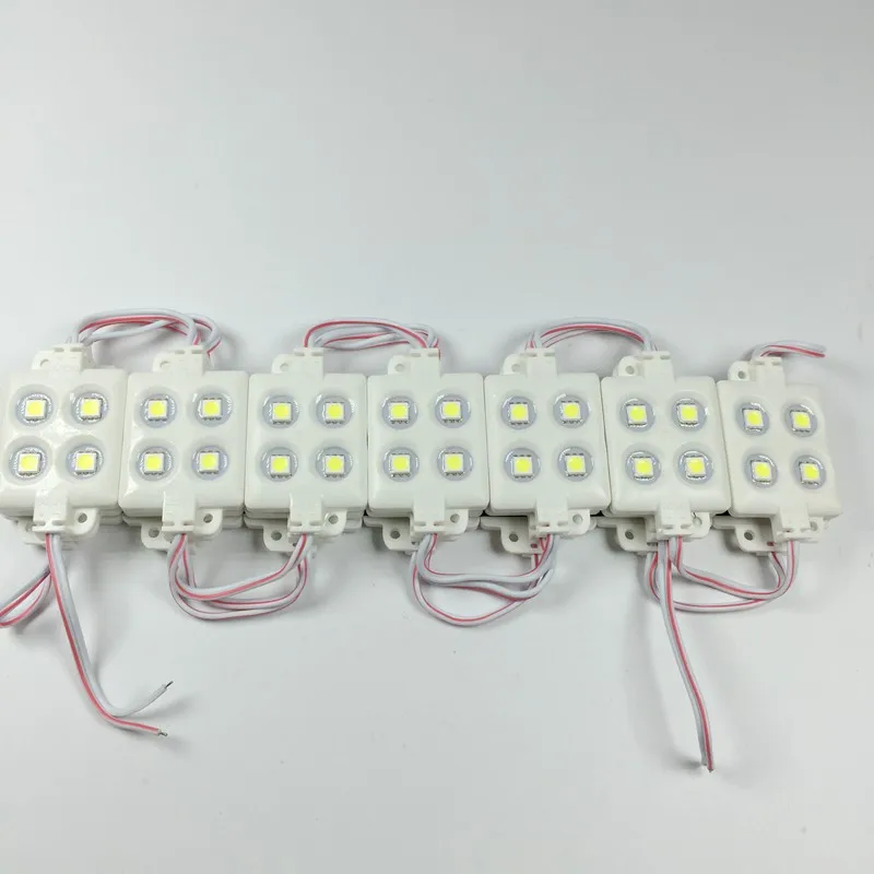 20 шт./лот светодиодный модуль ввода 5050 smd 4 светодиодный 12 V 0,96 W Водонепроницаемый IP66 для знака и рекламы подсветка светло коробка