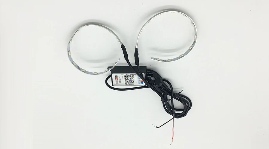 TAOCHIS 2 قطعة السيارات RGB العلوي العارض Led الشيطان العين شيطان العين مصباح ل سيارة App التحكم عن بعد العارض كشافات عيون الملاك