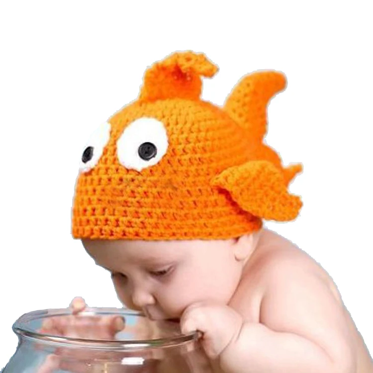 Newborn Baby Fish Cap Children Crochet Soft Knitting