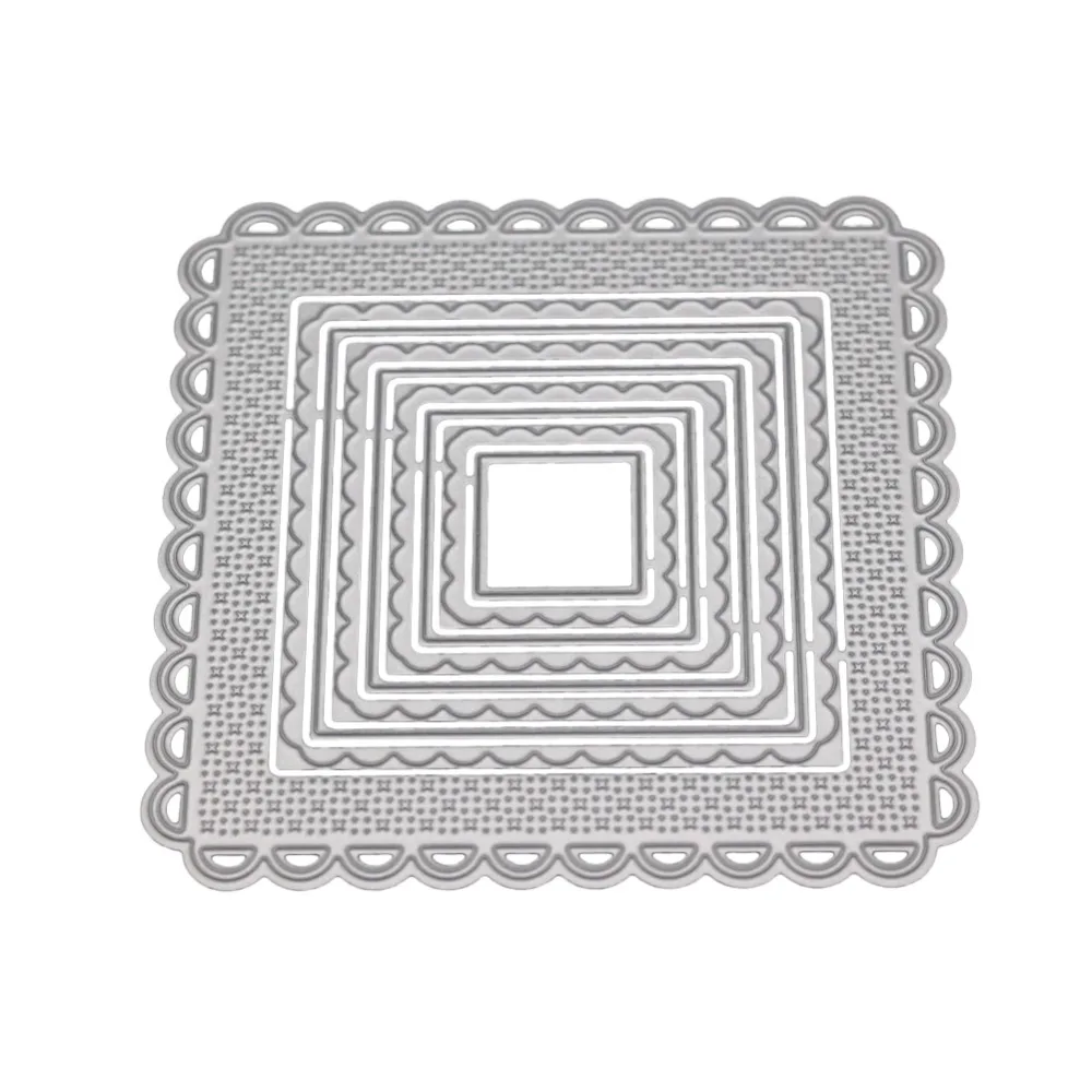 

Square Frames Sets Metal Cutting Dies For Scrapbooking Craft Die Cut Creative Embossing Stencil Stamps And Dies New 2019