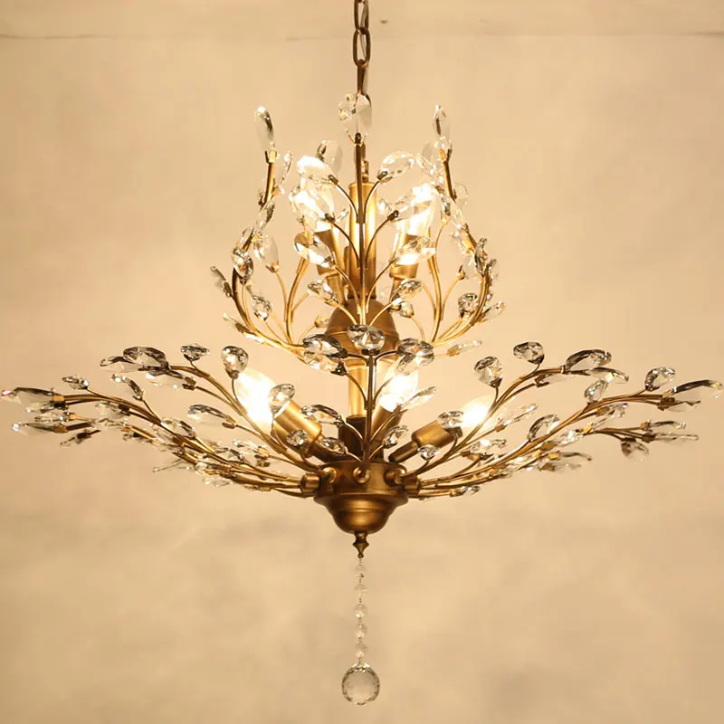 

Modern Crystal Chandelier Lighting for Bedroom Kitchen Crystal Branches Style Ceiling Chandelier Lustre