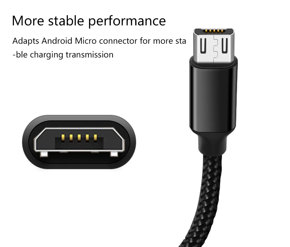 NOHON Nylon 1.8m Android Data Cable Micro USB Fast Charger Cord For Samsung Galaxy Huawei HTC Xiaomi 2A Lighting Charging Cables (11)