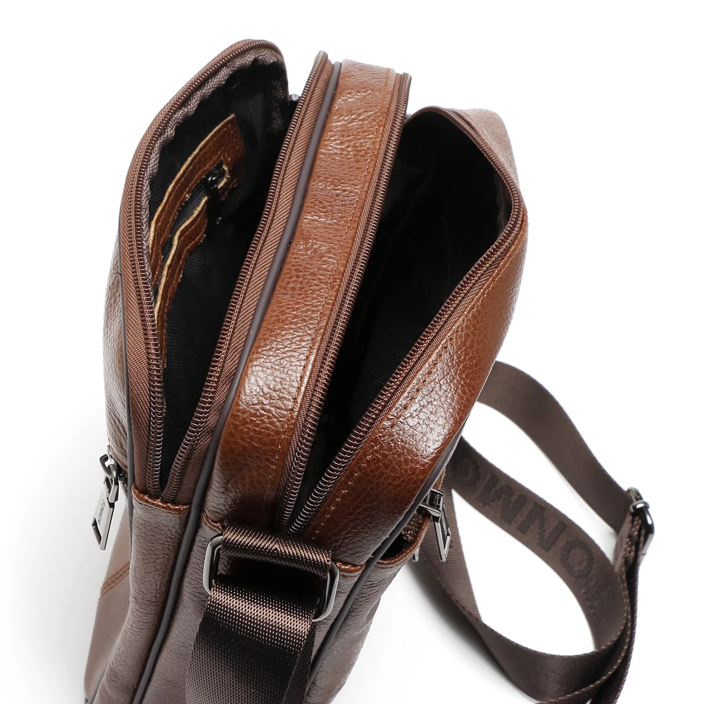 FONMOR Высококачественная Простая мужская ретро новая натуральная кожаная мужская сумка на плечо, сумка-мессенджер, дорожная сумка-мессенджер