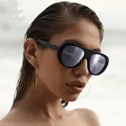 2018 Овальный Роскошные HD солнцезащитные очки Для женщин большой кадр вождения очки Street Beat открытый Óculos де золь UV400