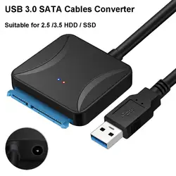 SATA к USB 3,0 SATA кабель конвертер мужской для 2,5 3,5 дюймовый HDD SSD жесткий диск USB Sata адаптер провода адаптер проводной конвертировать