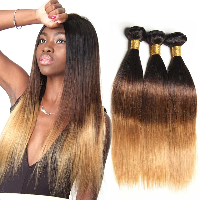 Best Price Ombre Brazilian Straight Hair Bundles 3 Tone Honey Blonde Ombre Remy Human Hair Bundles 100% Human Hair Extension 1B 4/27(30) Best Price Ombre Brazilian Straight Hair Bundles 3 Tone Honey Blonde Ombre Remy Human Hair Bundles 100% Human Hair Extension 1B 4/27(30)