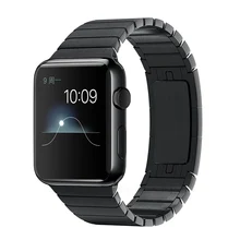 2016 Черный & Silver Высокое Качество Нержавеющей Стали 316L группа Для apple watch band link браслет Металлический ремешок для iWatch 42 мм 38 мм