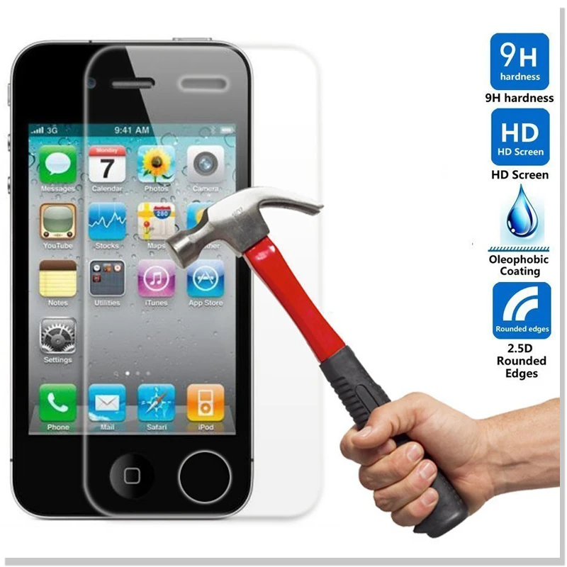 Протектор экрана для iphone 5 5s 5C Премиум Закаленное стекло заводская цена Защита 6 6s