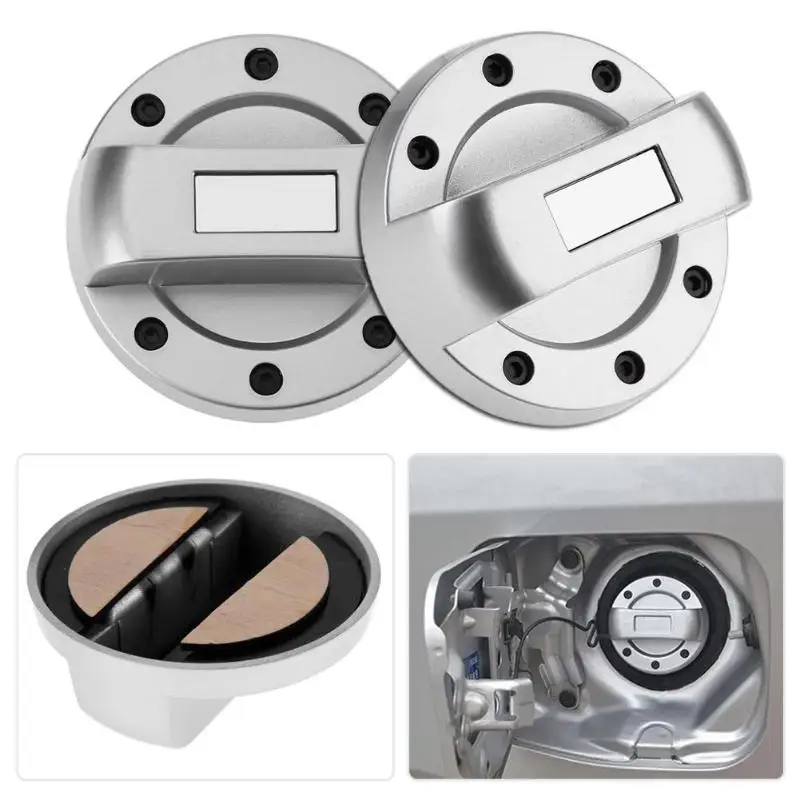 

1pc Silver Car Gas Fuel Tank Cover Decorative Gasoline Cap for TOYOTA Oil Filler Cap Tank Gas Covers Trim Decoration Universal