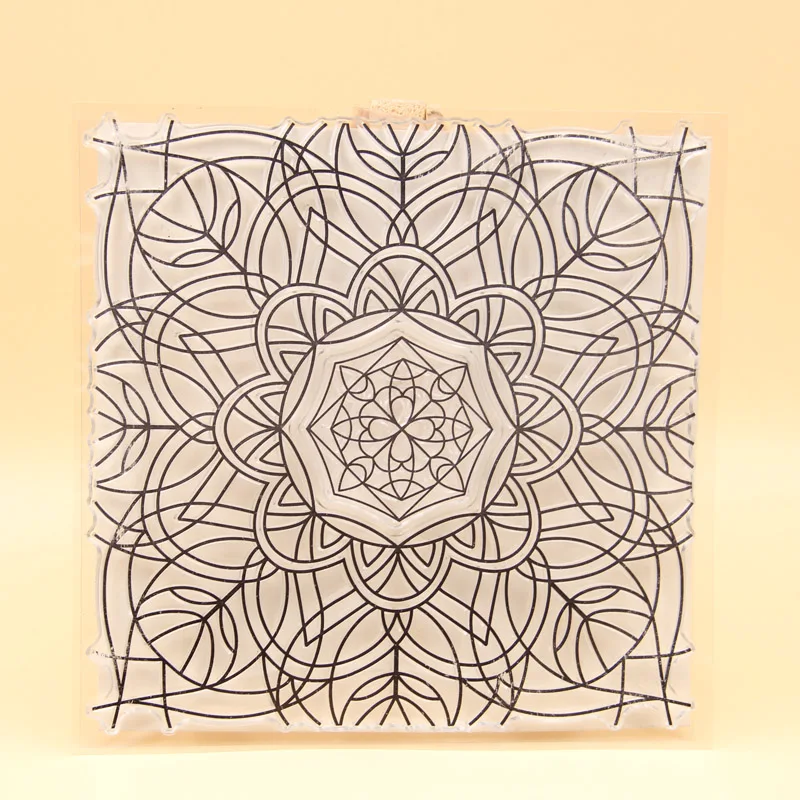 

KLJUYP Flourish Flower Background Clear Stamps Scrapbook Paper Craft Clear stamp scrapbooking 241