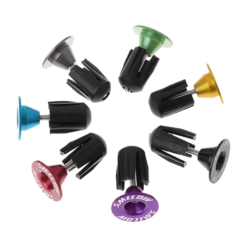 

2Pcs Bike Bar End Plugs Aluminum Road Bicycle Grip Handlebar Caps MTB Accessory
