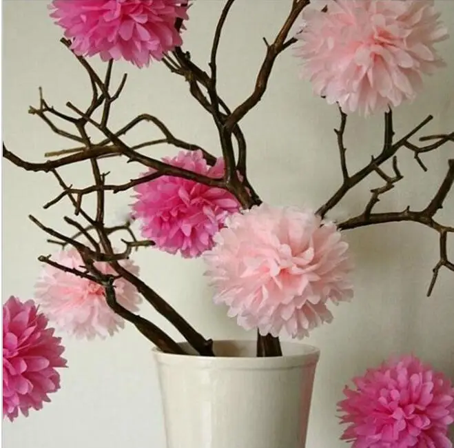 30 Цвета 16 дюймов (40 см) висит свадебные круглые бумажные салфетки Pom Poms цветок