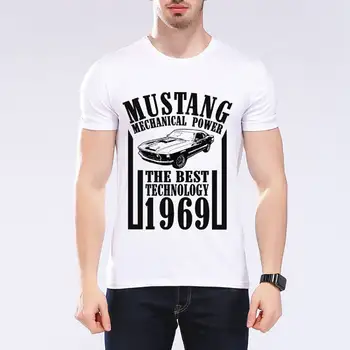 

Mustang The Best Technology Personalized print Car T-shirt Men Great Quality Brand T shirt Boy Top quality hot t-shirt F6-5#