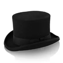 Шерсть фетровые федоры шляпы президента Конный вечерние Дерби Шляпа Волшебника мужской Стимпанк Викторианский стиль формальный топ шляпа шапки s женские