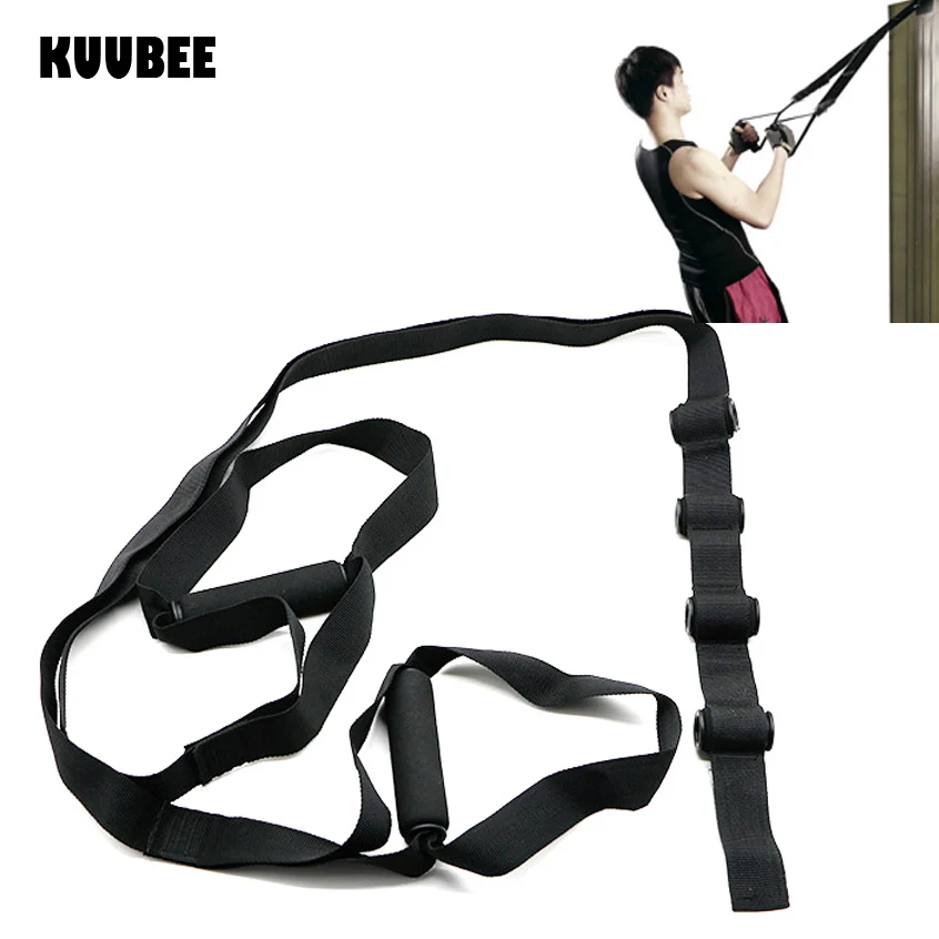 KUUBEE Эспандеры дверной подвесной ремень для тренажерного зала тренировки кроссфита Фитнес Подвеска Упражнения Тяговая веревка
