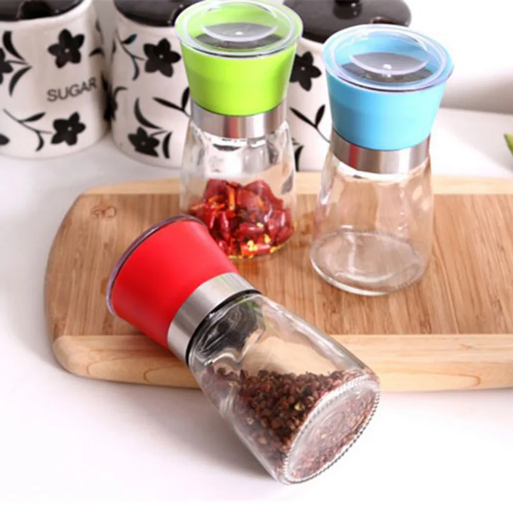 Kitchen Tools Gadgets Pepper Grinder Mill Glass Bottle Ceramic Mill