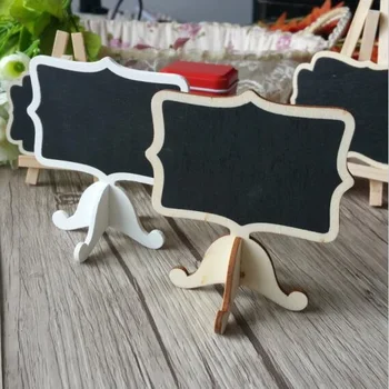 

1pcs/Lot Zakka Wooden mini blackboard set For Wedding Party Decorations chalkboards Message board Teaching Stationery