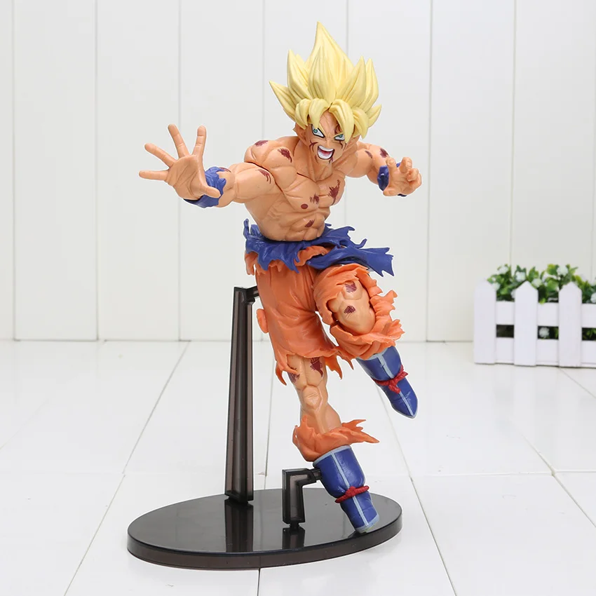 Dragon Ball Z Action Figures Son Goku Burdock Dragon Ball Super Saiyan DBZ Bardock Goku PVC Action Figures toy - Цвет: bag goku 22cm