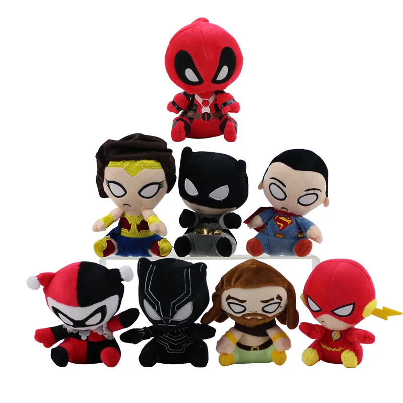 12 14 см Лига Справедливости чудо женщина Aquaman The Flash Joker плюшевые игрушки из