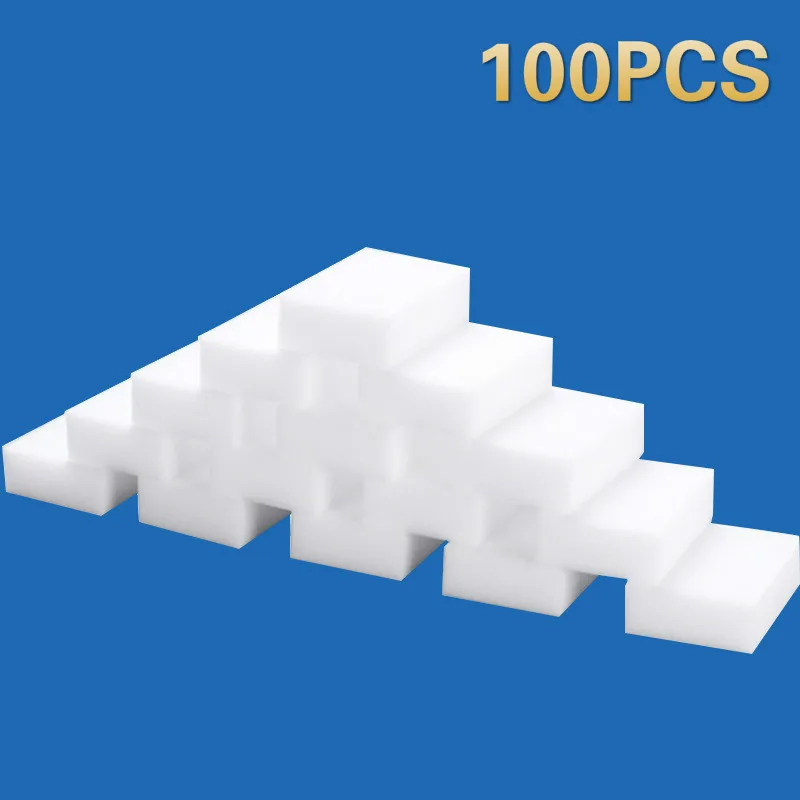 

100Pcs/50pcs Melamine Sponge Magic Sponge Eraser Melamine Cleaner for Kitchen Office Bathroom Cleaning Nano Sponges 10x6x2cm