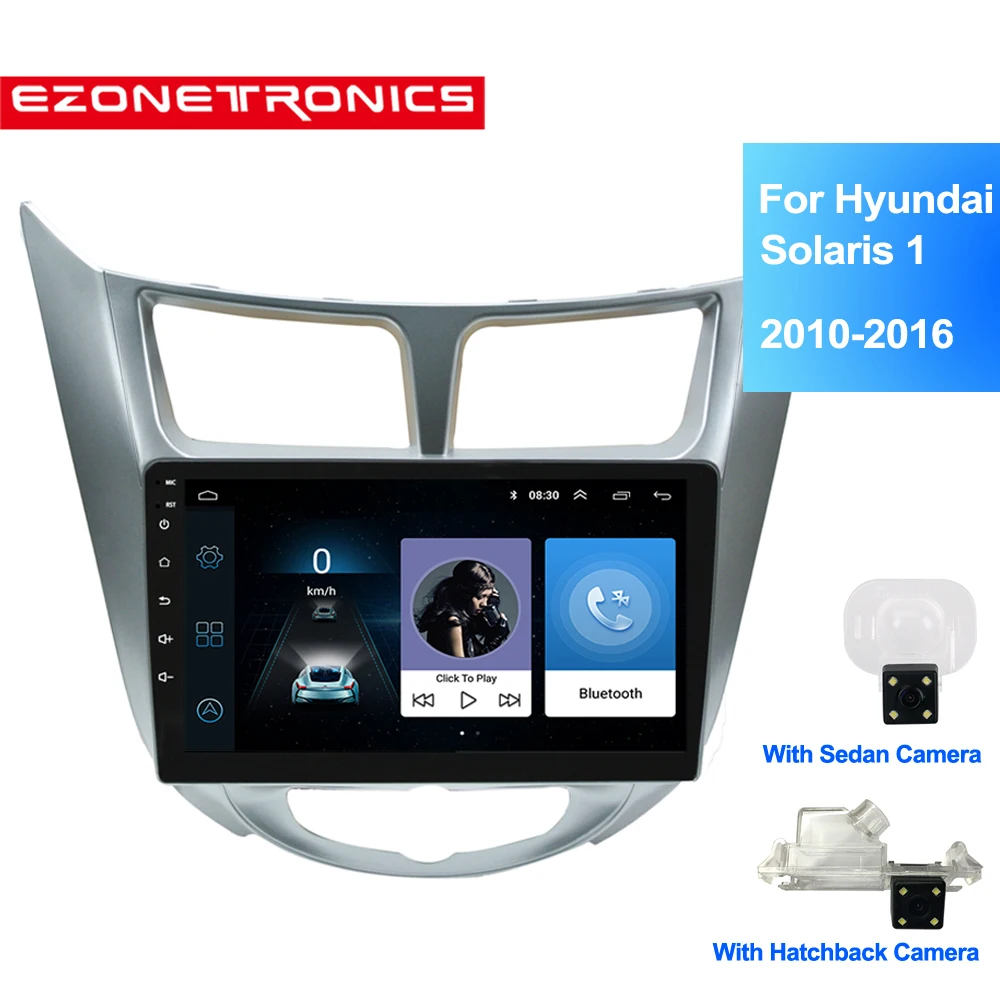 

Android 9inch Auto Car Radio StereoMultimedia Video Player Navigation GPS For solaris Hyundai 1 2 Accent Verna sedan 2010--2016