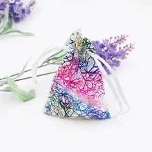 500 шт 7x9 см сумки из органзы Белый Coralline на заказ ювелирные изделия Упаковочные пакеты для чая органзы свадебные подарочные сумки Saquinho De органза