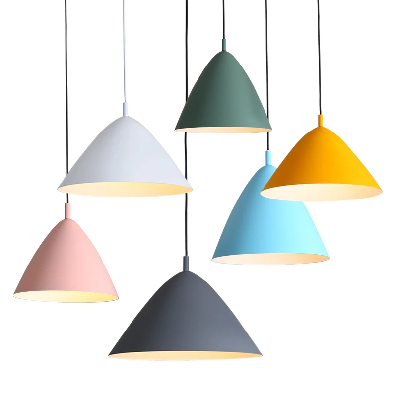 Nordic American aluminum LED pendant light personality decoration lighting Foyer bedroom restaurant macaron modern simple light Nordic American aluminum LED pendant light personality decoration lighting Foyer bedroom restaurant macaron modern simple light