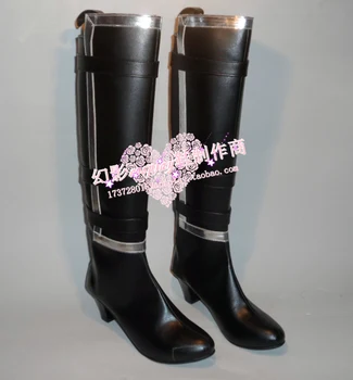 

DEAD OR ALIVE Ayane Cosplay Shoes Halloween Black High Boots Custom-made